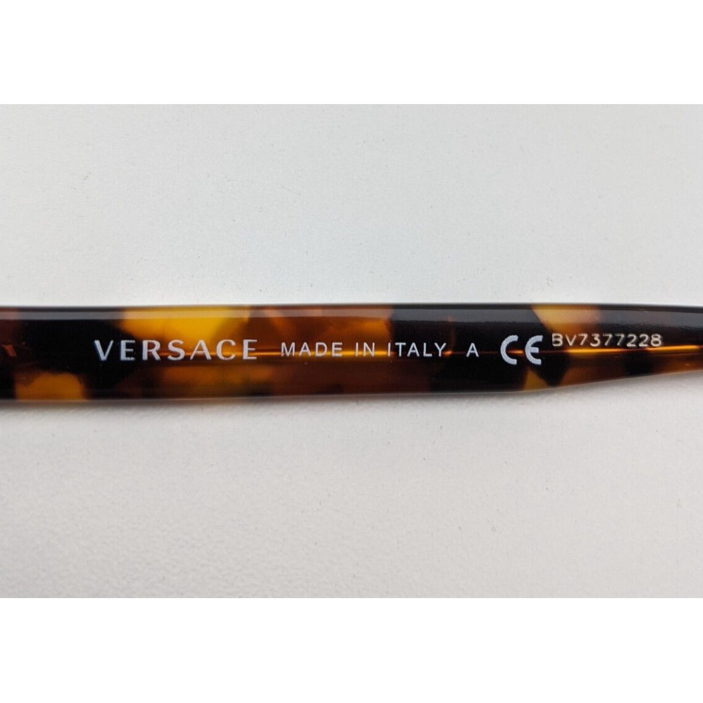 Versace Gold Rimless Cat-Eye Glasses with Tortoiseshell Temples - Picture 4 of 9